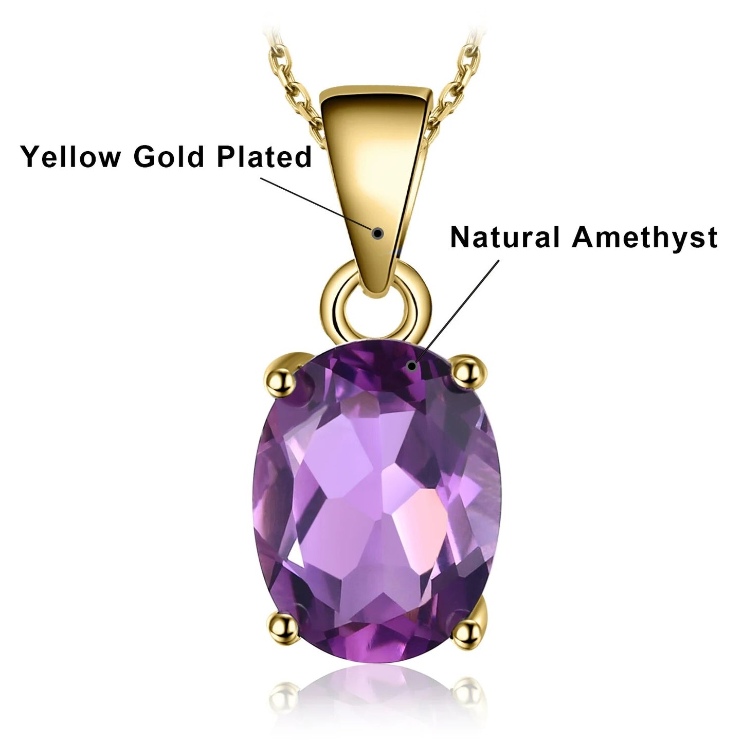 JewelryPalace Rose Gold Yellow Gold Plated Natural Amethyst Citrine Garnet Topa image 1