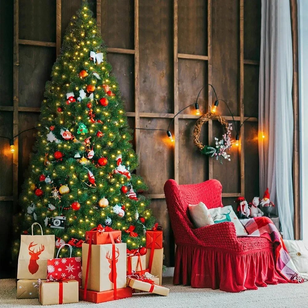 Pre-Lit Artificial Christmas Tree 6ft With 300 Clear Incandescent Mini Lights I image 2