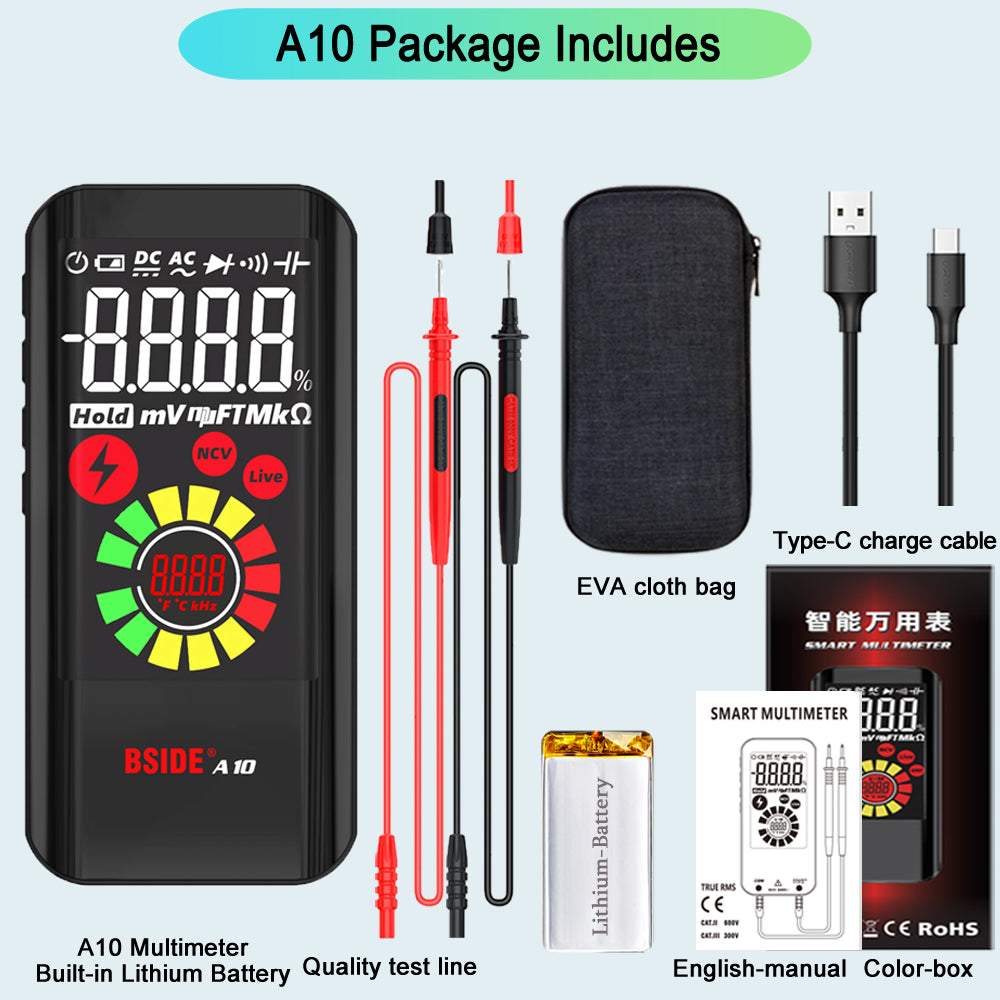 BSIDE Profesional Digital Multimeter Smart 9999 EMF Multitester DC AC Voltage C image 3