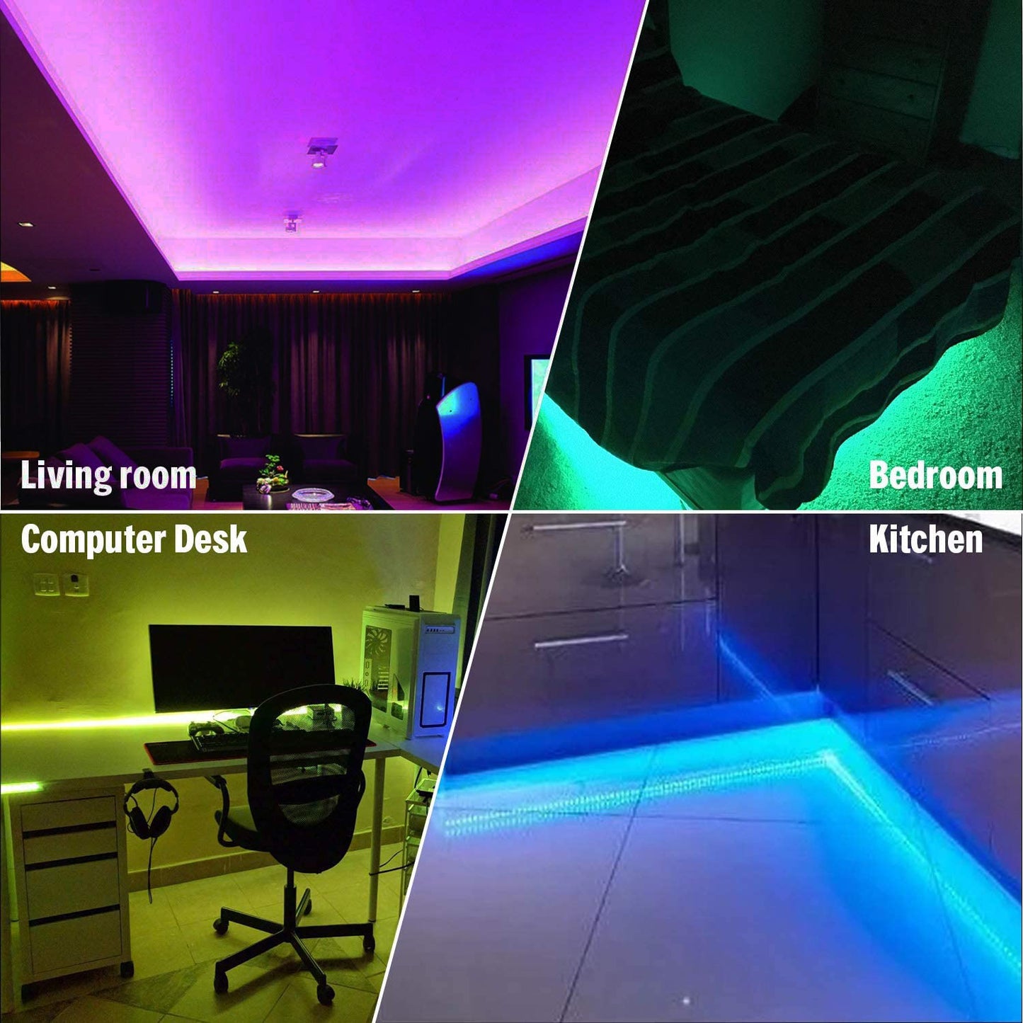 Led Lights for Room RGB 5050 Led Strip with Remote Control Color Changing RGB T image 8