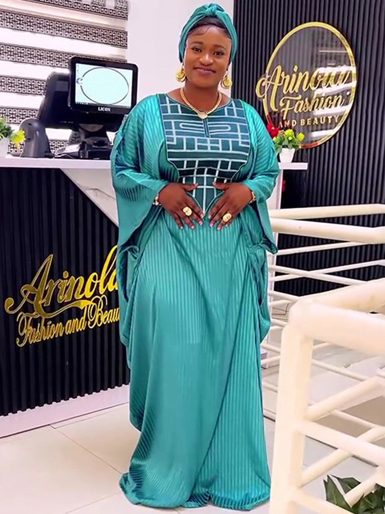 African Women Traditional Dresses Plus Size Long Robe Dubai Muslim Hijab Abaya image 0