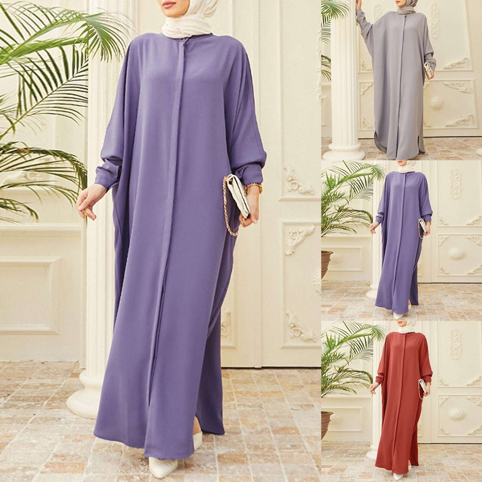 Muslim Fashion Dubai Abaya Long Dresses Islam Clothing Abayas African Dresses f image 6