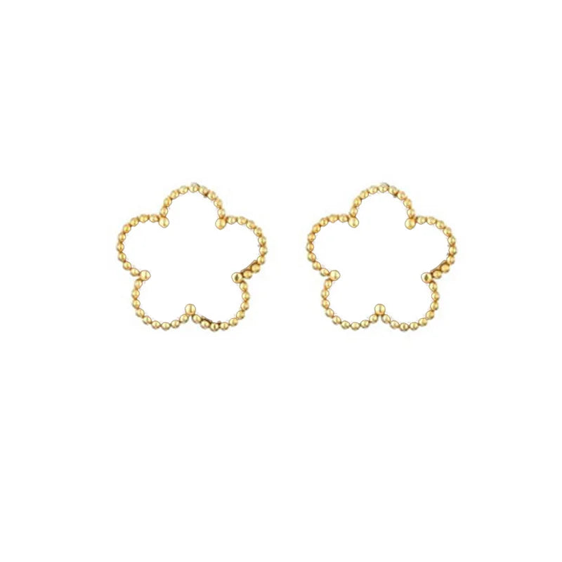 14K Gold Plated Five-leaf Clover Link Bracelets White Black Blue Gold Red Green image 37