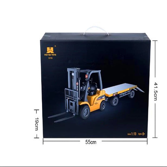 1/10 scale 10 channels 2.4GHz Huina 1576 BIG Remote Control Forklift With Flatb image 0