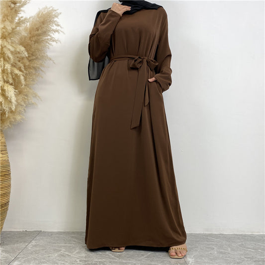 Modest Abaya Ramadan Turkey Kaftan Islamic Clothing Muslim For Women Hijab Dres image 0
