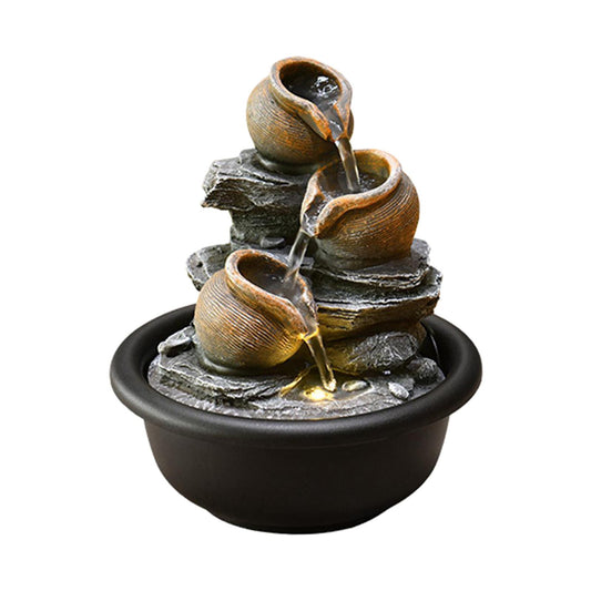 Tabletop Fountain Decor with Light Indoor Waterfall Fountains Mini Waterfall De image 0