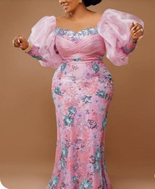 Luxury African Dress for Women Elegant Lady Wedding Evening Dresses  Femme image 0