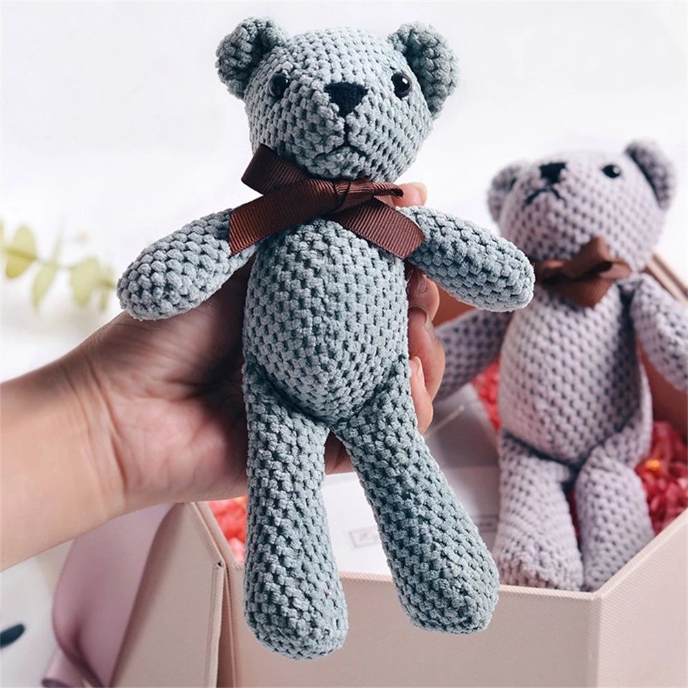 1pcs 15CM Bear Stuffed Plush Toys Baby Cute Dress Key Pendant Pendant Dolls  Bi image 6