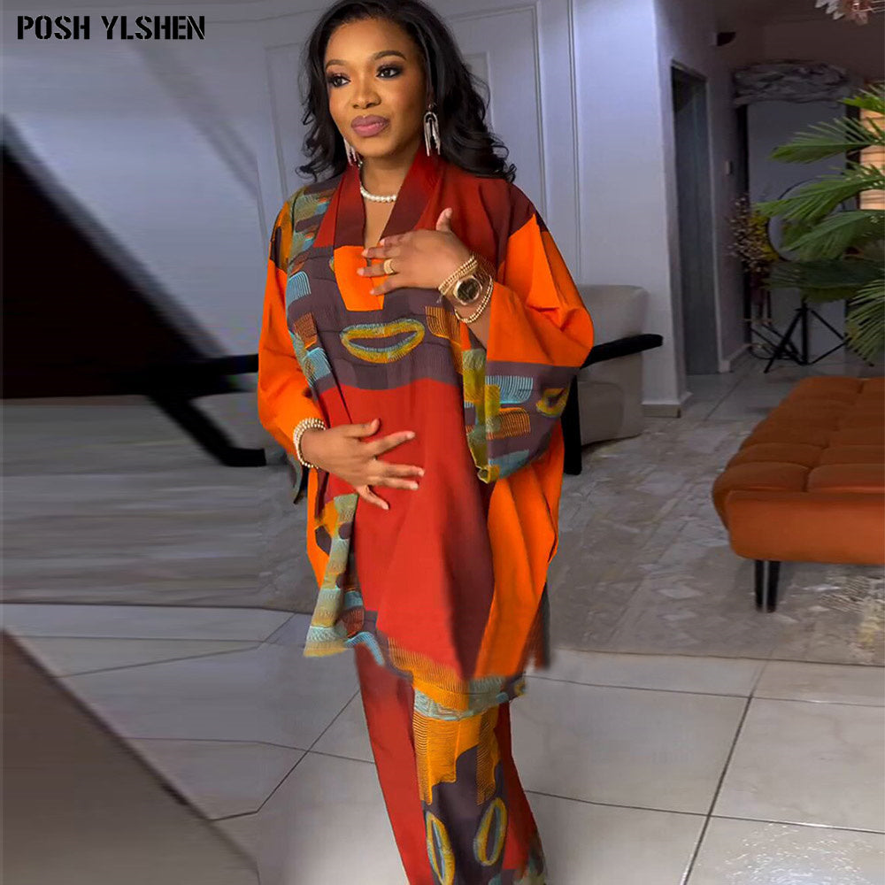 Two Piece Set Clothes for Women African Print Dresses Vacation Outfits 2024 Top image 1
