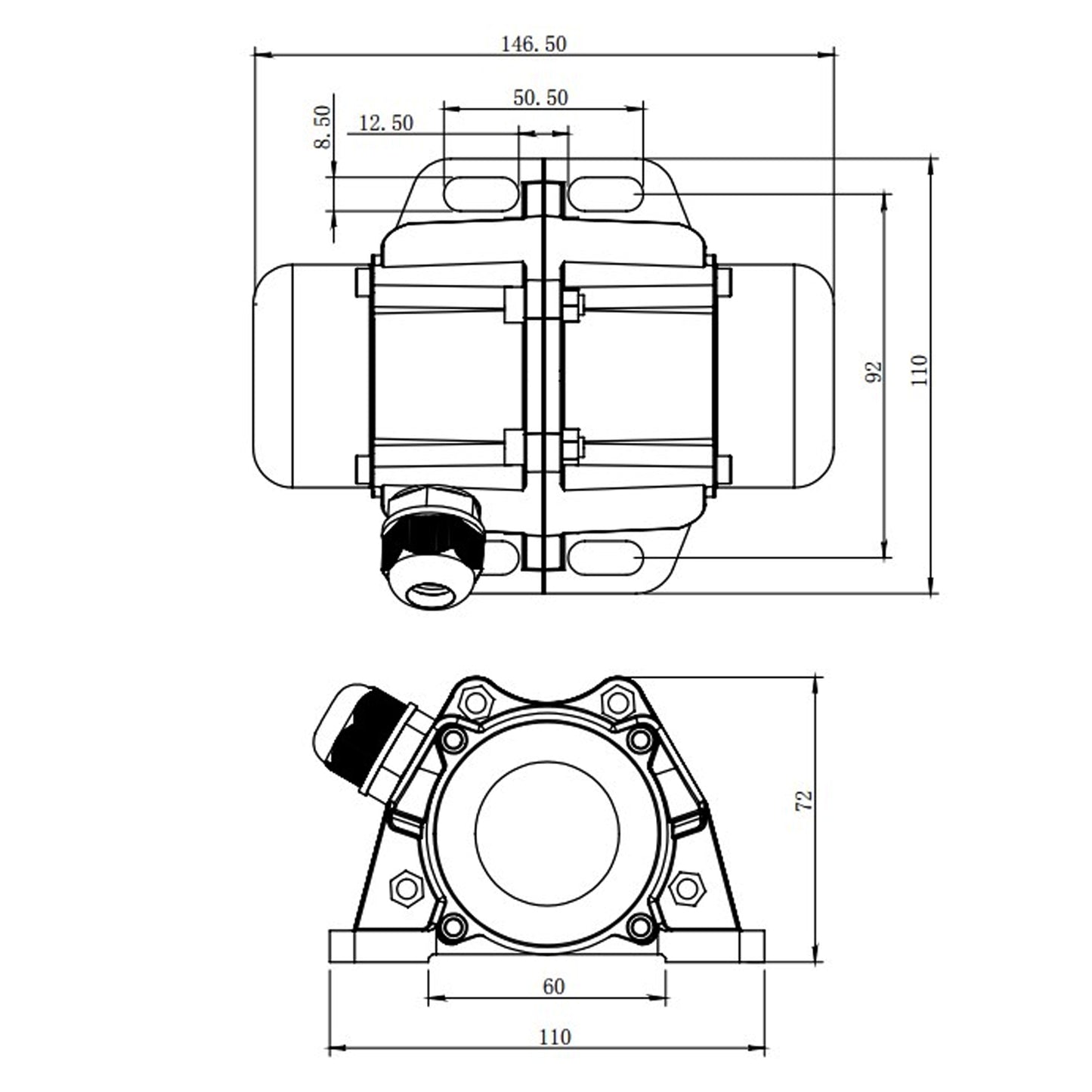 30W AC Electric Small Vibration Motor Stable Single-phase Small Vibrating Motors image 3