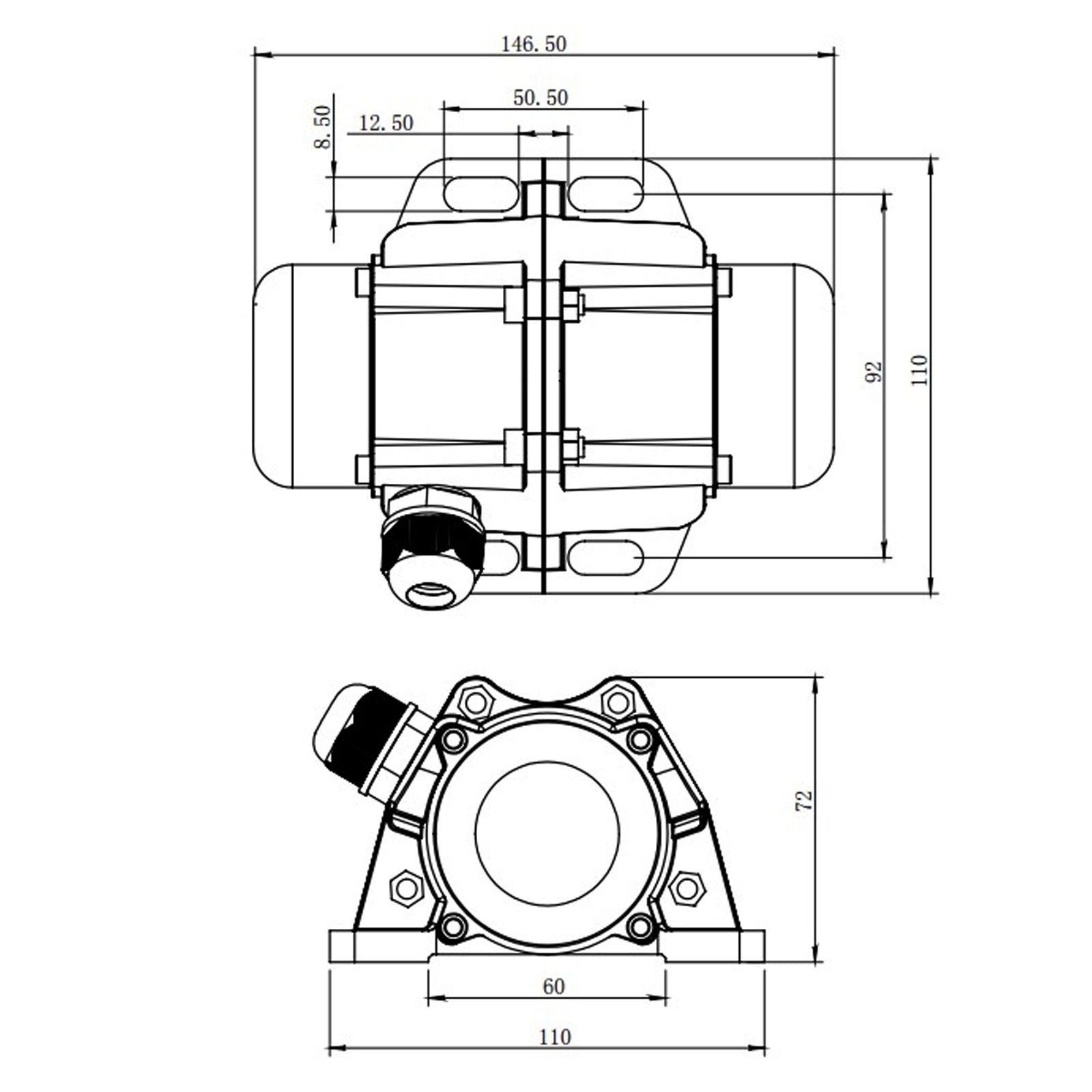 30W AC Electric Small Vibration Motor Stable Single-phase Small Vibrating Motors image 3