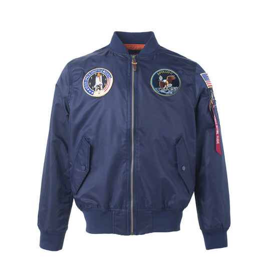 Autumn Apollo Thin 100th SPACE SHUTTLE MISSION MA1 Bomber Hiphop US Air Force P image 0