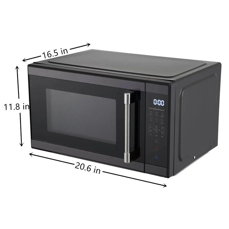 ZAOXI 1.1 Cu. Ft. Countertop Microwave Oven, 1000 Watts, Black Stainless Steel image 1