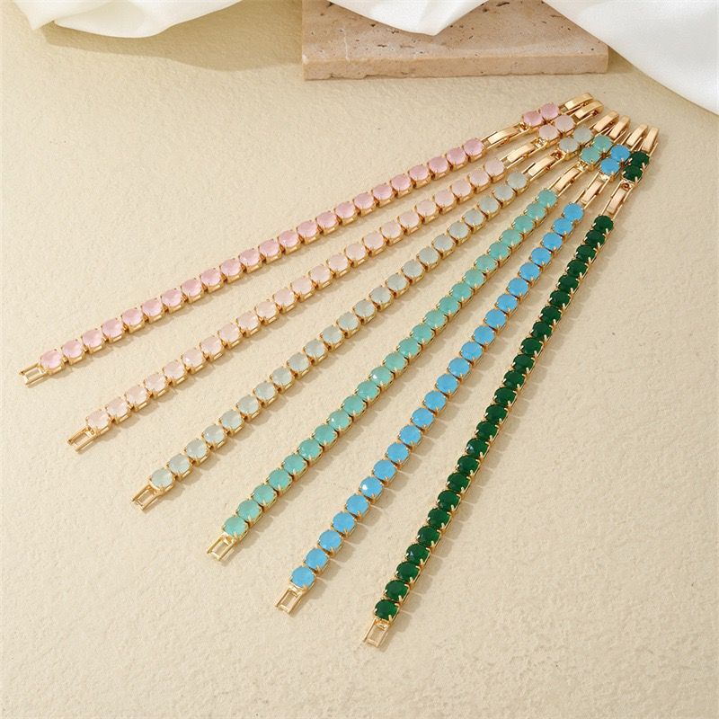 MxGxFam ( 20 cm x 6 mm ) Promotion Gold Plated 18 k Multiple Colors Powder Zirc image 29