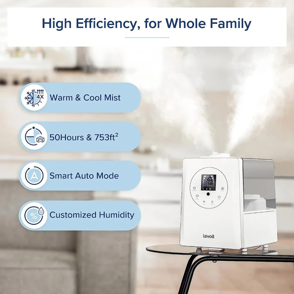 Levoit Warm Cool Mist Humidifier Vaporizer with 6 L Large Tank Remoter Control image 3