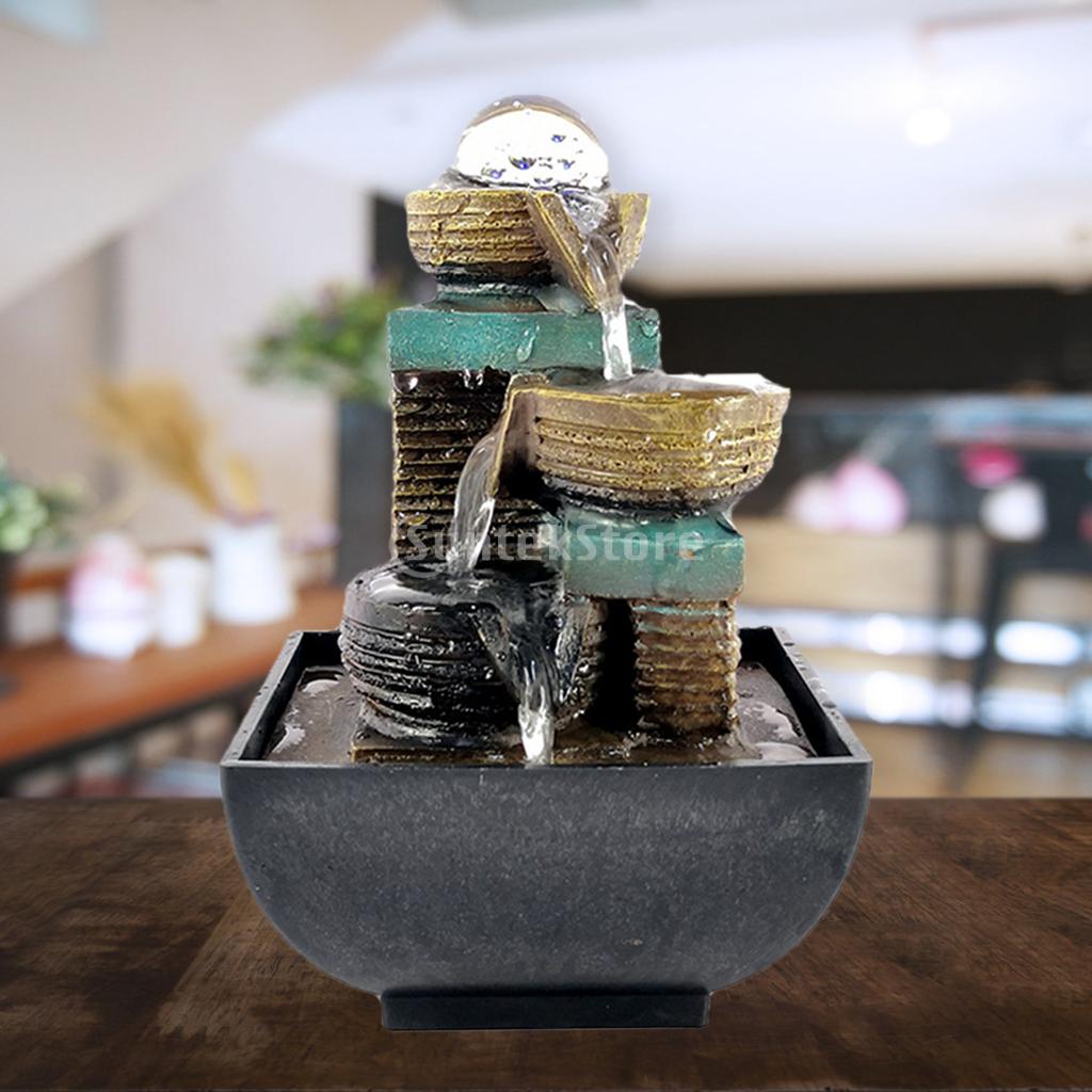 Relaxation Indoor Tabletop Fountain Water Fountain Desktop Decor EU/US Plug image 2
