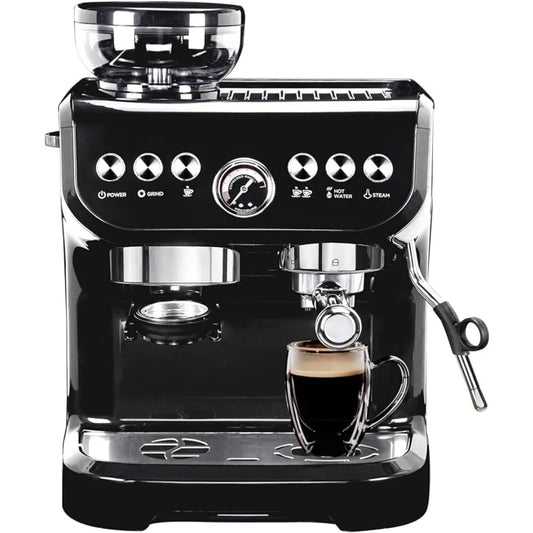 2023 New MIROX Espresso Coffee Maker Machine with Grinder, Combo Coffee Latte M image 0