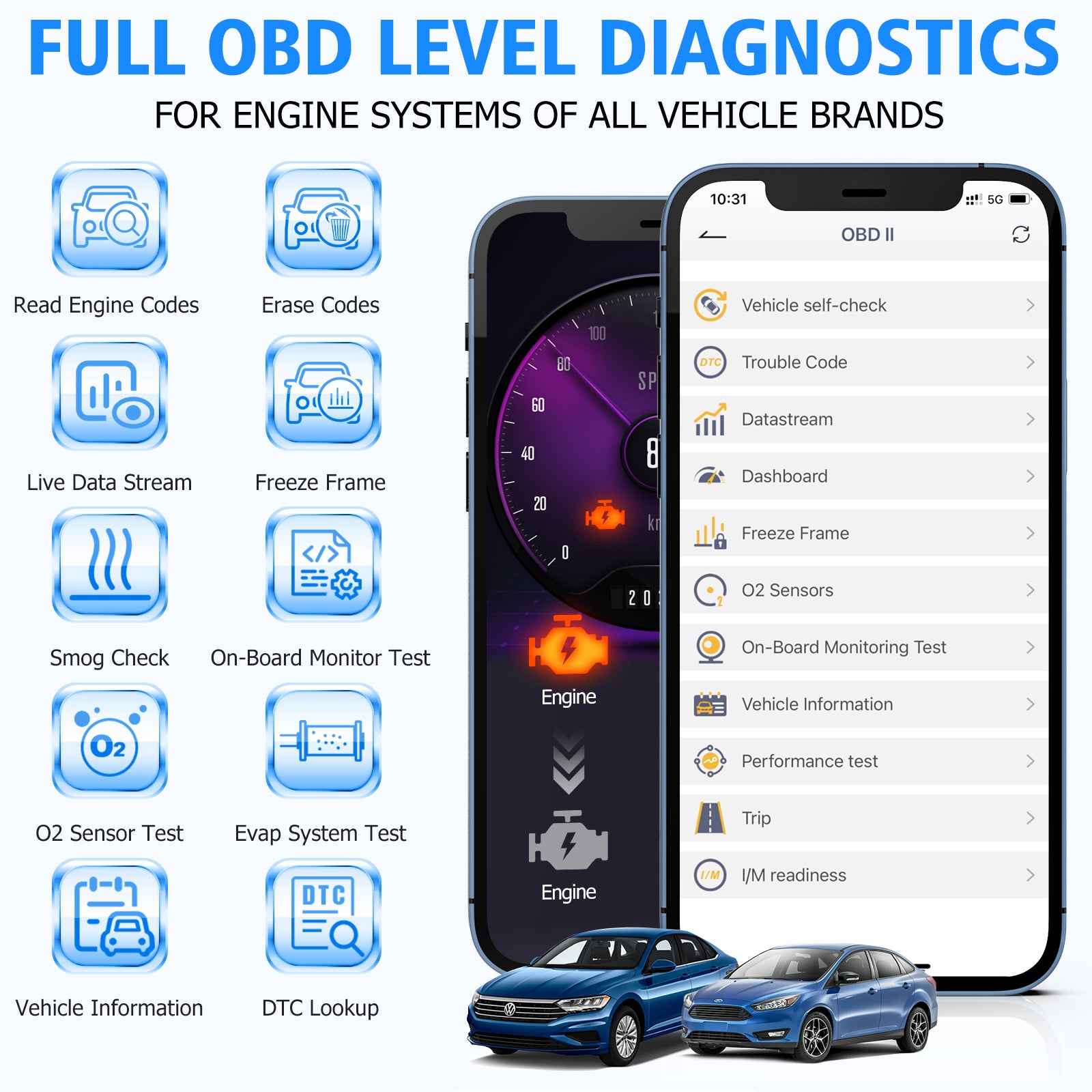 ANCEL BD300 OBD2 Scanner Full System Car Diagnostic Tools Injector Coding SRS A image 3