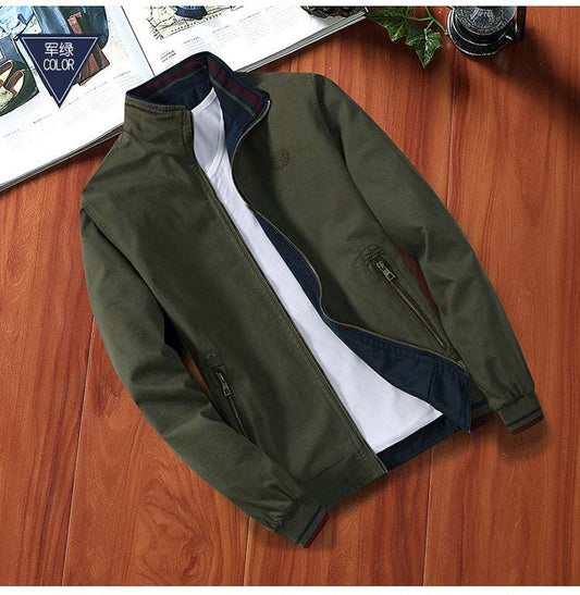Men's Windbreaker Cotton Zipper Jackets Men Baseball Pilot Bomber Jacket Casual image 0