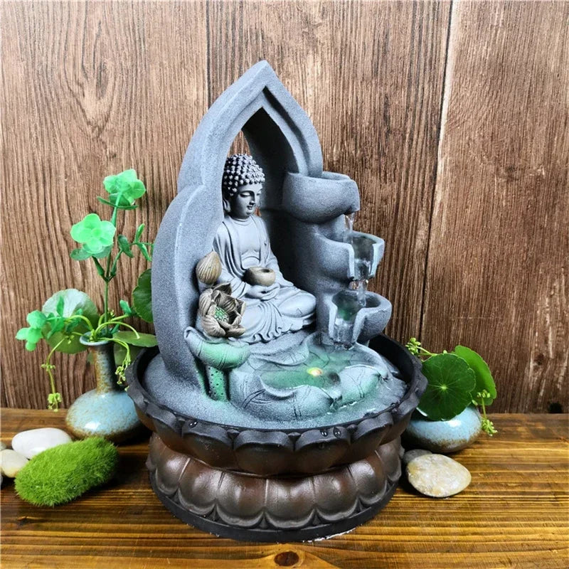 Indoor Air Humidifie Waterfall Fountain Office Tabletop Relaxation Fountain Vie image 1