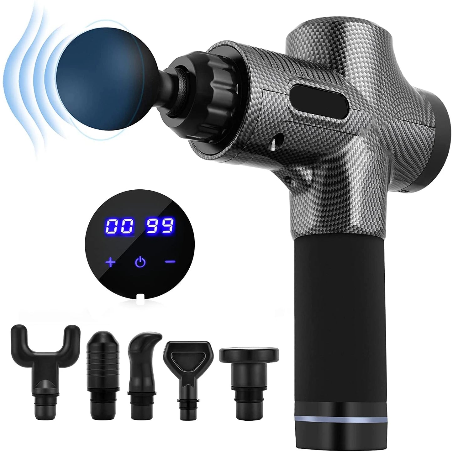 Deep Tissue Massage Gun For Muscle Pain Relief LCD Display Adjustable Speeds image 1