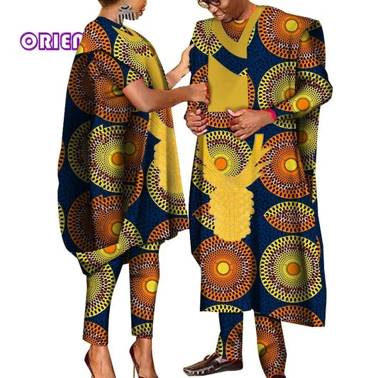 Couples African Clothes African Print Dashiki Dresses for Men Women Robe Africa image 0