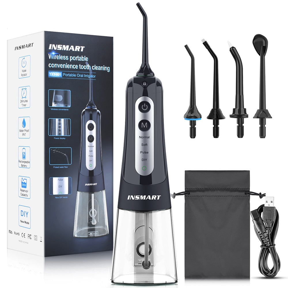 INSMART Oral Irrigator Dental Water Flosser Teeth Whitening Waterproof Portable image 5