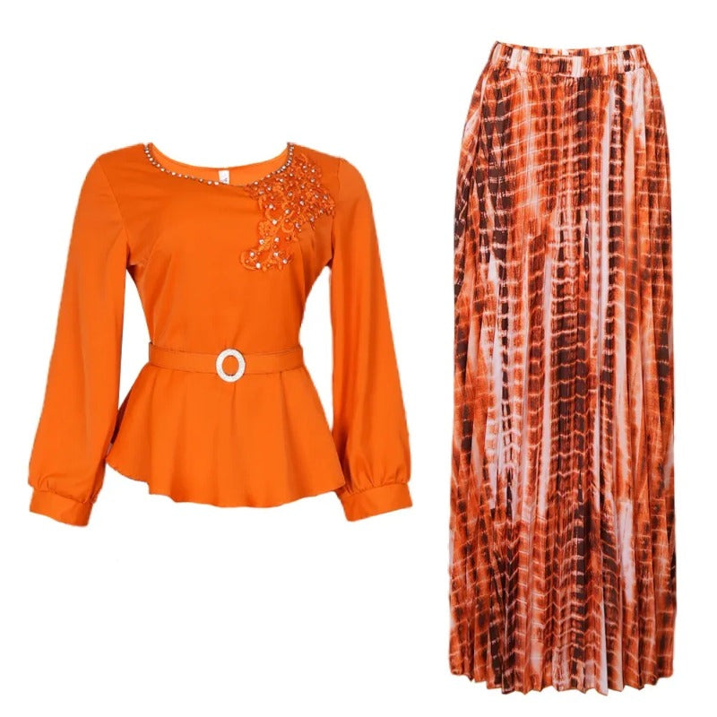 African Clothes for Women  2024 2 PCS Sets Tops And Skirts Suits Dashiki Ankara image 0