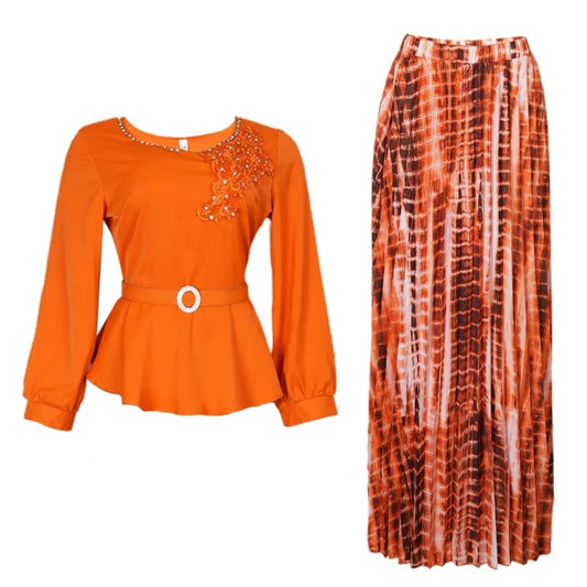 African Clothes for Women  2024 2 PCS Sets Tops And Skirts Suits Dashiki Ankara image 0