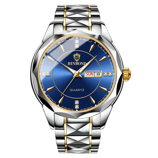 Fashion Luxury Gold Watch Men 2023 New Military Sport Quartz Wristwatch Calenda image 0