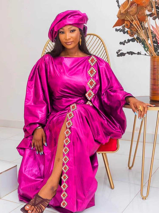Bazin Riche 2023 New African Long Dress Women Colorful Costume Guipure Bazin Ri image 0