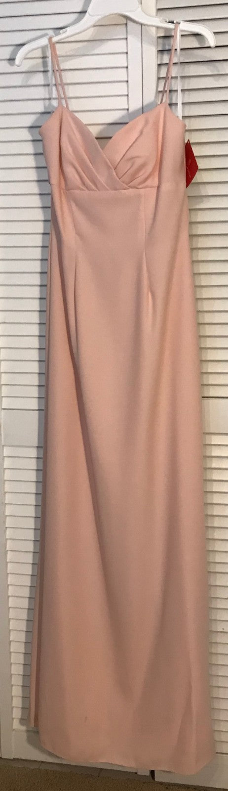 Watters & Watters Women Dress Crepe Peach Sleeveless Full-Length Size 10 image 0