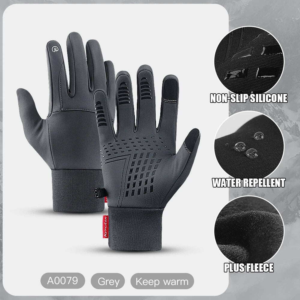 Winter Men Women Gloves Touch Cold Waterproof Male Outdoor Sports Warm Motorcyc image 2