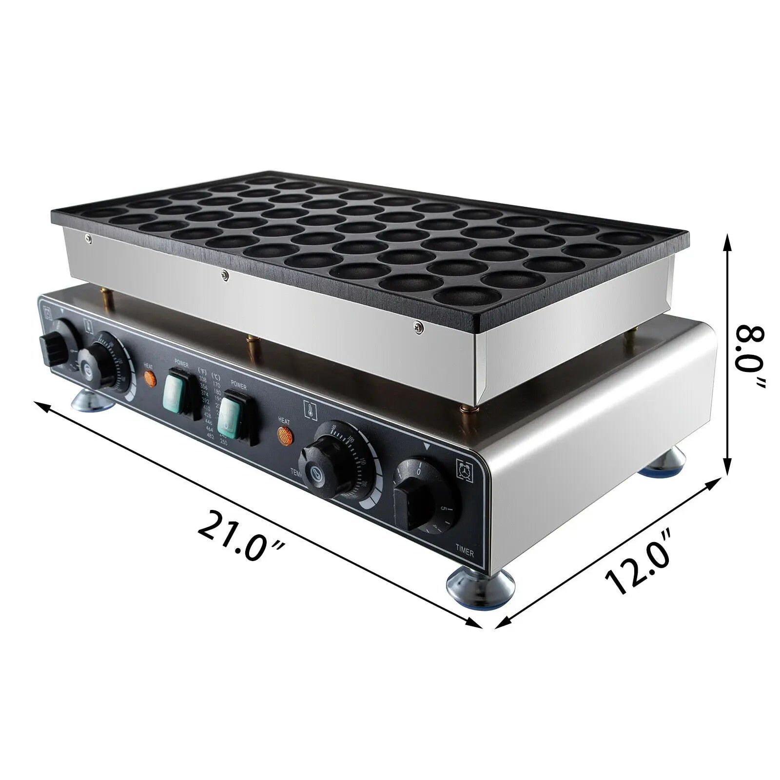 VEVOR Electric Waffle Maker 50PCS Mini Dutch Pancake Maker Dorayaki Machine Waf image 5
