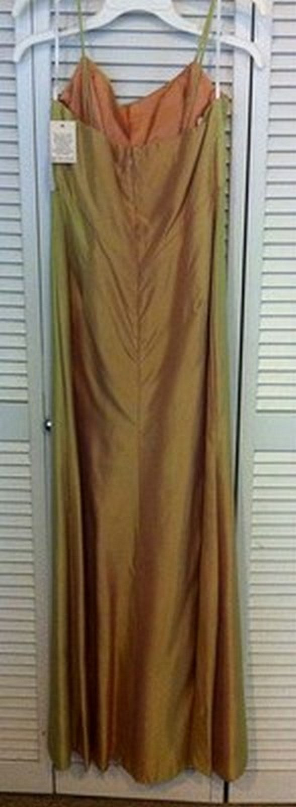 Watters & Watters Women Dress Taffeta Mauve Yellow Lined Size 12 image 1