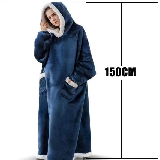 Winter Hoodies Sweatshirt Women Men Pullover Fleece Giant TV Oversized Long Fla image 0