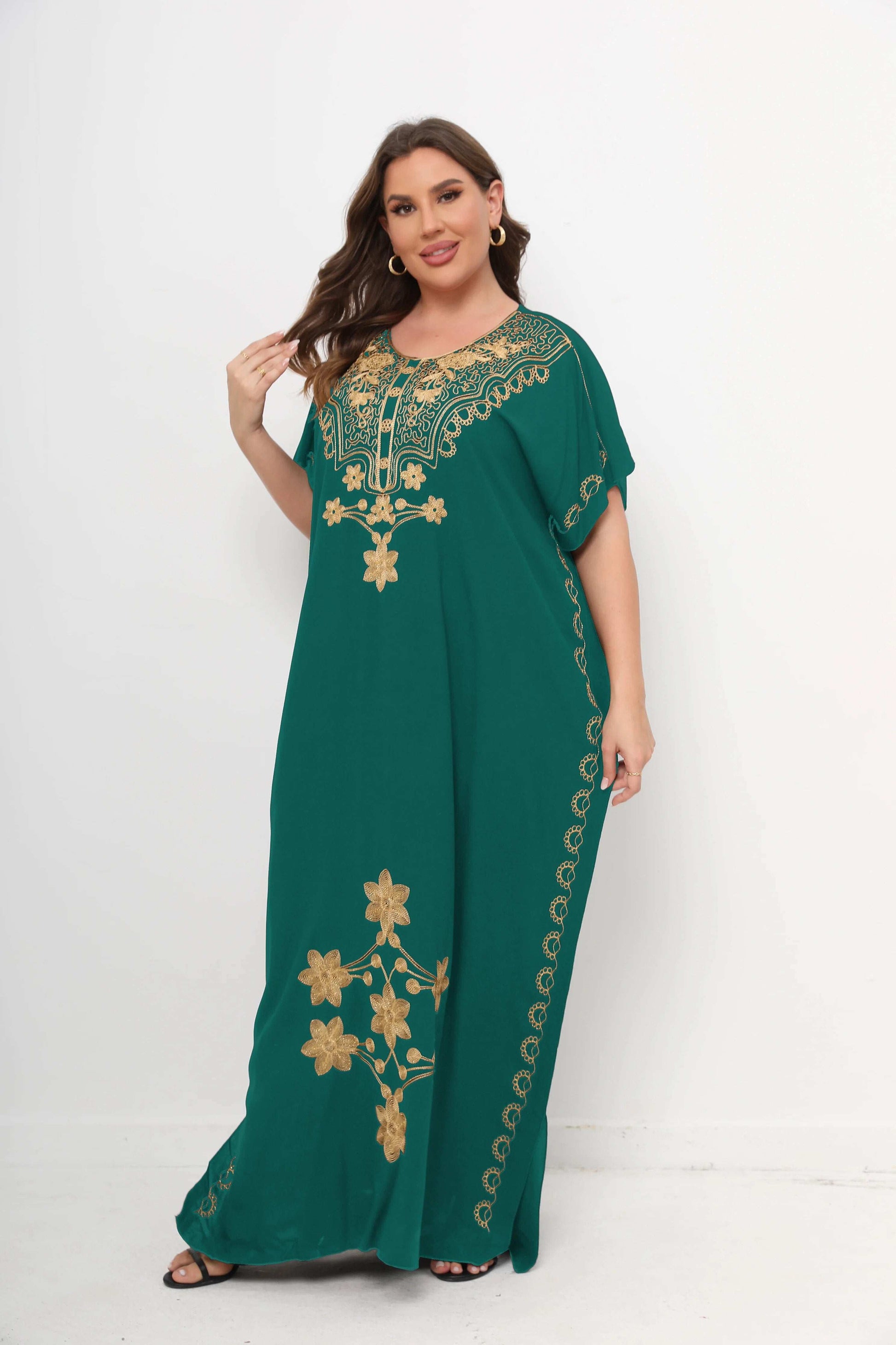 New African Plus Size Women Dashiki Abaya 100% Cotton Maxi Dresses For Women Sh image 1