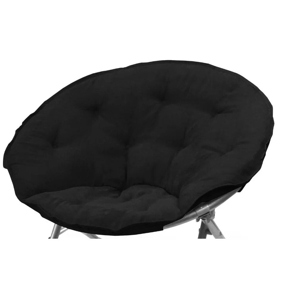 Mainstays Large Super Soft Microsuede 30" Saucer™ Chair, Black living room furn image 9