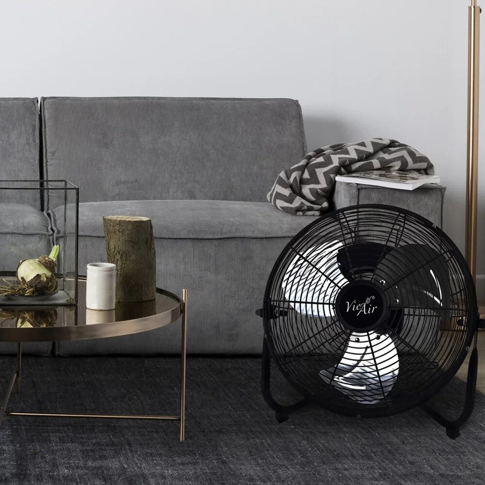 12" High Velocity All Metal Tilting 3 Speed Floor Fan image 3