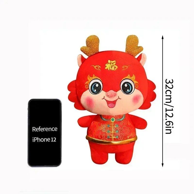 Chinese Lunar New Year Decoration 2024 Kawaii Dragon Plush Dolls Spring Festiva image 2