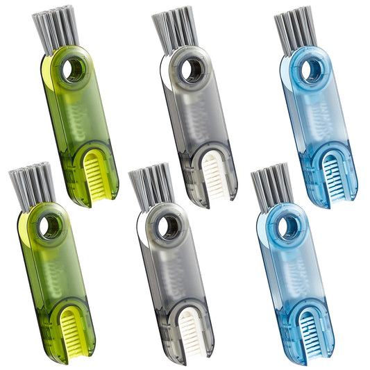 3/6PC Multifunctional 3 In 1 Cup Cleaning Brushes Rotatable Cup Mouth Brush Bot image 0