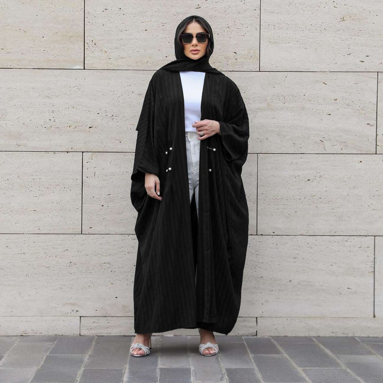 Modest Abaya Ramadan Dubai Robe Femme Musulmane Turkey Kaftan Islamic Clothing image 0
