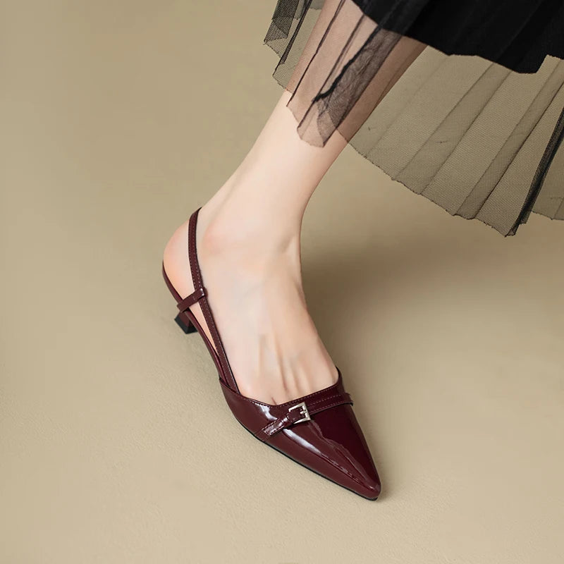 Pointed Toe Sexy Mid Heels Party Shoes Women Sandals Designer Summer Brand Pump image 3