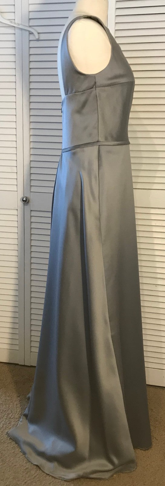 Watters & Watters Women Dresses Satin Gray Size 8 image 2