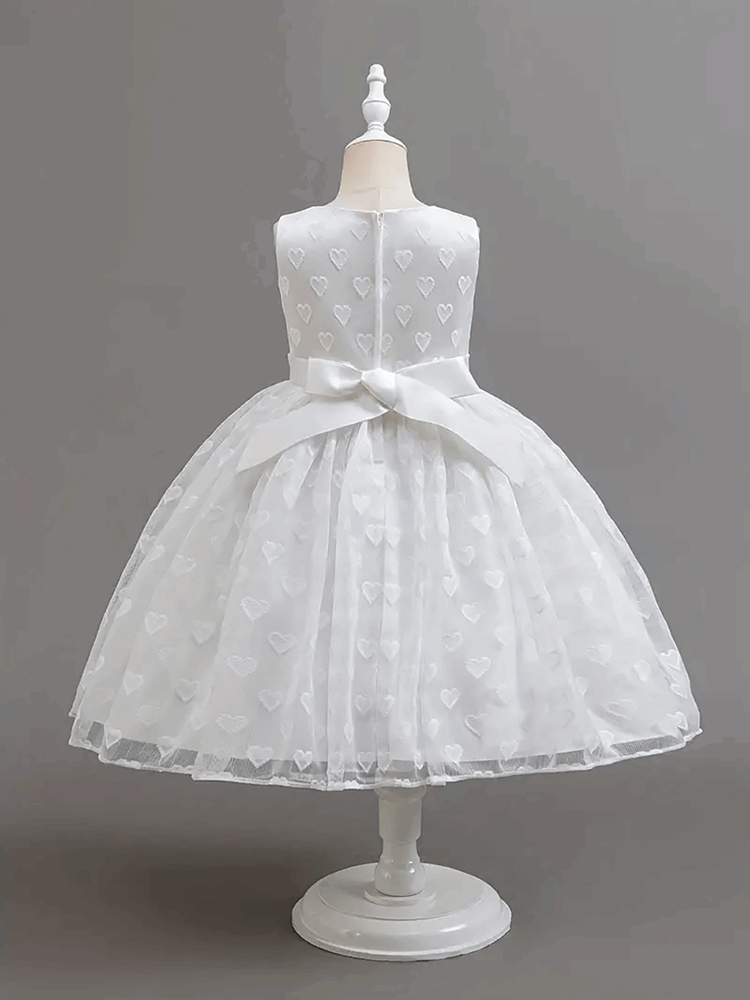 Girls Party Dresses Summer Luxury Elegant Bow Princess Dress Kids Baptism Lace  image 2