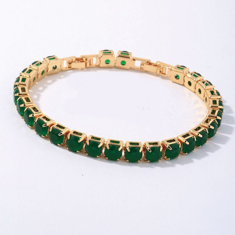 MxGxFam ( 20 cm x 6 mm ) Promotion Gold Plated 18 k Multiple Colors Powder Zirc image 31