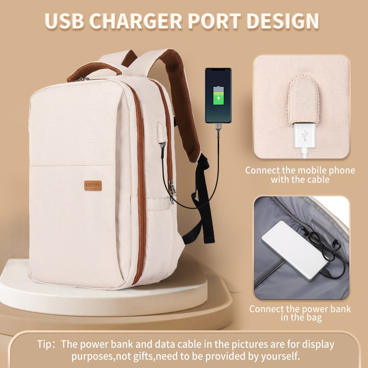 Laptop Backpack for Women, Large Travel Backpack Airline Approved with Luggage image 7