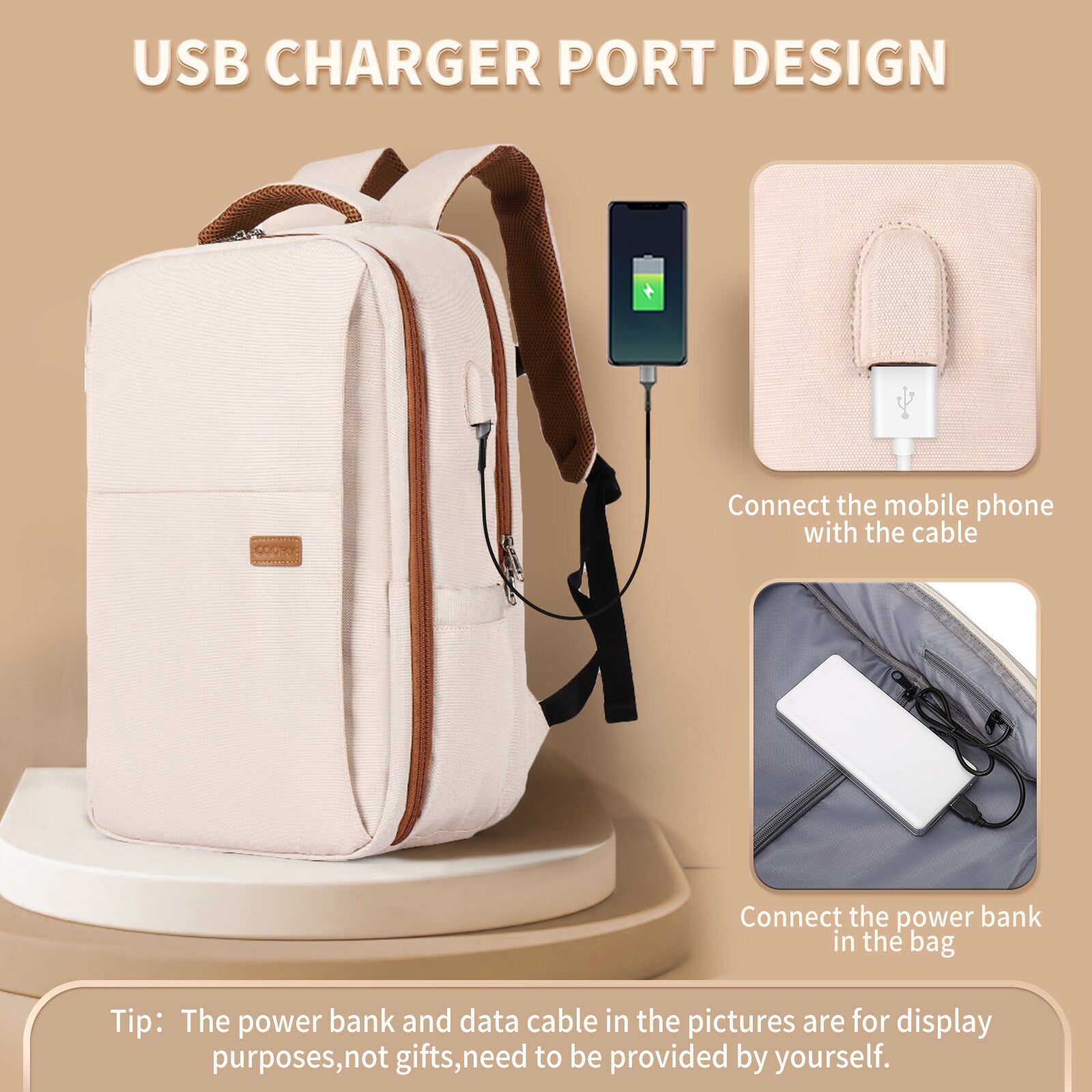 Laptop Backpack for Women, Large Travel Backpack Airline Approved with Luggage image 7