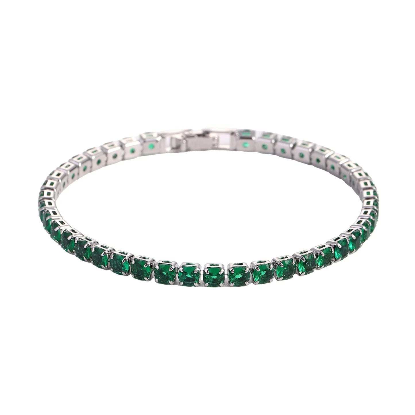 4mm Cubic Zirconia Tennis Bracelet Iced Out Chain Bracelets For Women Men Golde image 3