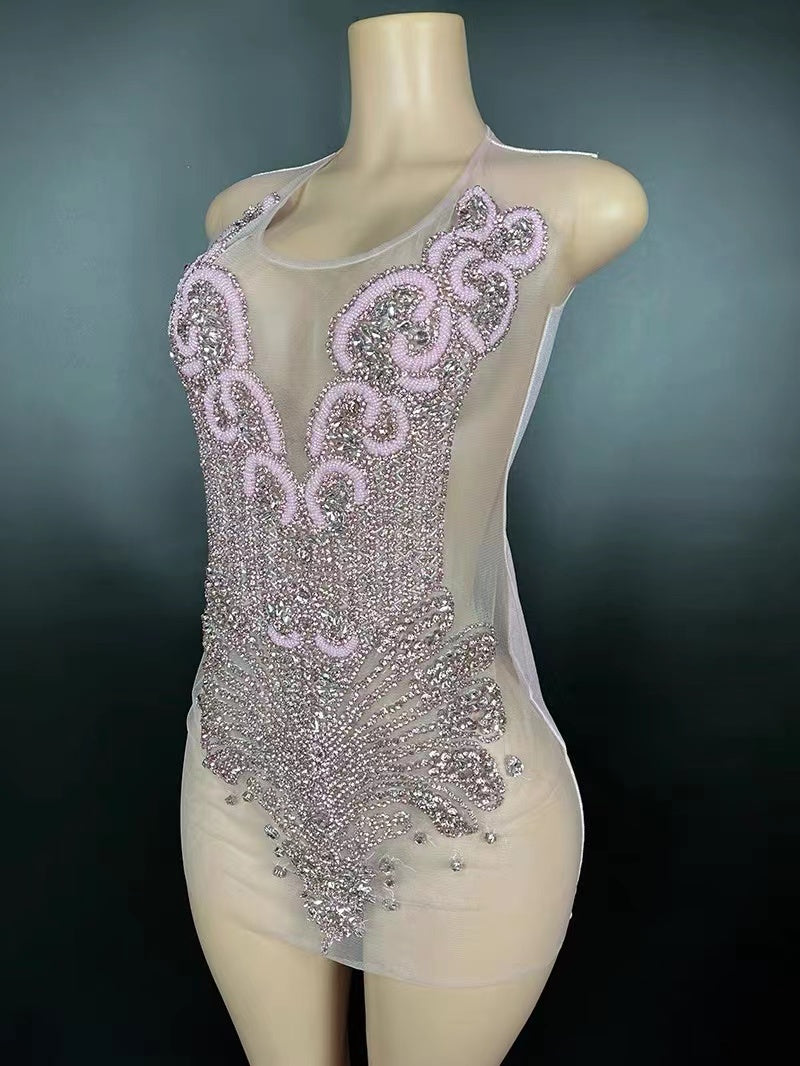 Crystal Beading Sheath Homecoming Dresses Short for Girls 2025 Crew Neckline Di image 3